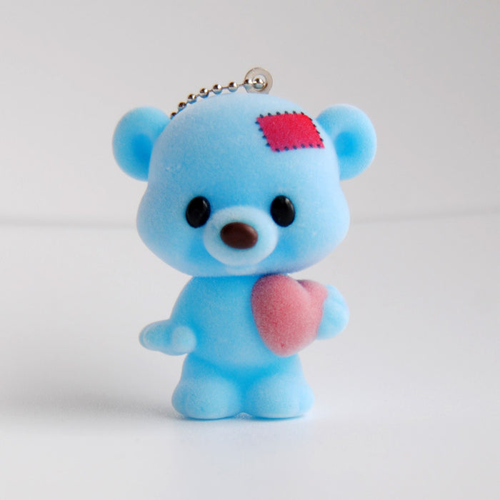 Keychains al por mayor para mochilas que flocan con llavero Bear MOQ≥2 JDC-KC-JYF007