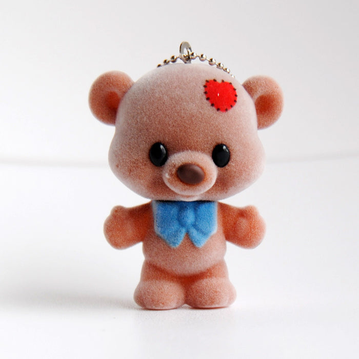 Keychains al por mayor para mochilas que flocan con llavero Bear MOQ≥2 JDC-KC-JYF007