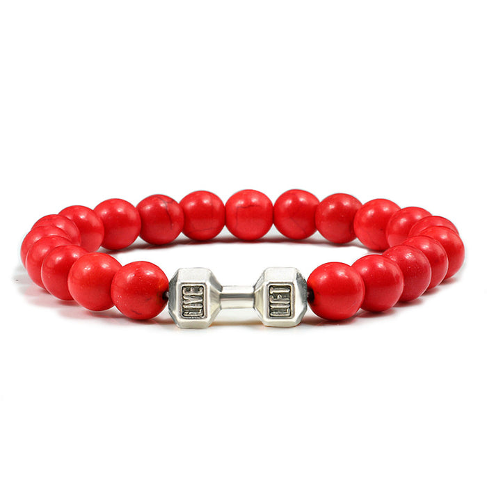 Jewelry WholesaleWholesale natural stone dumbbell Bracelet JDC-BT-JiuJ006 Bracelet 九江 %variant_option1% %variant_option2% %variant_option3%  Factory Price JoyasDeChina Joyas De China