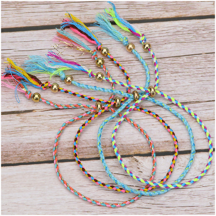 Jewelry WholesaleWholesale knitting hand national Tibetan cotton rope tassel Bracelet JDC-BT-Yiye002 Bracelets 益烨 %variant_option1% %variant_option2% %variant_option3%  Factory Price JoyasDeChina Joyas De China