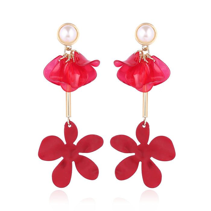 Jewelry WholesaleWholesale petal flower tassel alloy earrings JDC-ES-ManY012 Earrings 满溢 %variant_option1% %variant_option2% %variant_option3%  Factory Price JoyasDeChina Joyas De China