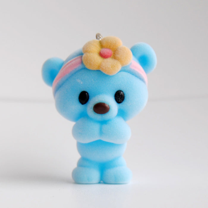 Keychains al por mayor para mochilas que flocan con llavero Bear MOQ≥2 JDC-KC-JYF007