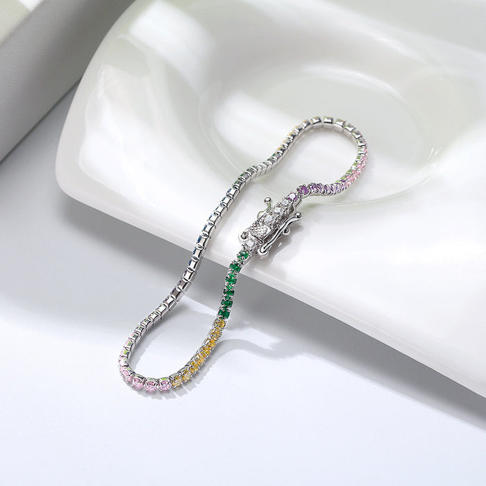 Jewelry WholesaleWholesale S925 Sterling Silver Bracelet single row zircon tennis chain JDC-BT-ShangD005 Bracelet 尚达 %variant_option1% %variant_option2% %variant_option3%  Factory Price JoyasDeChina Joyas De China