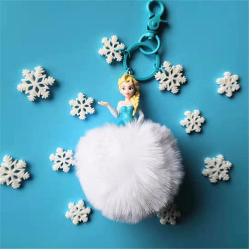 Jewelry WholesaleWholesale keychain hair ball pendant snowflake cartoon princess (M) JDC-KC-ASDM001 Keychains 阿树的木 %variant_option1% %variant_option2% %variant_option3%  Factory Price JoyasDeChina Joyas De China