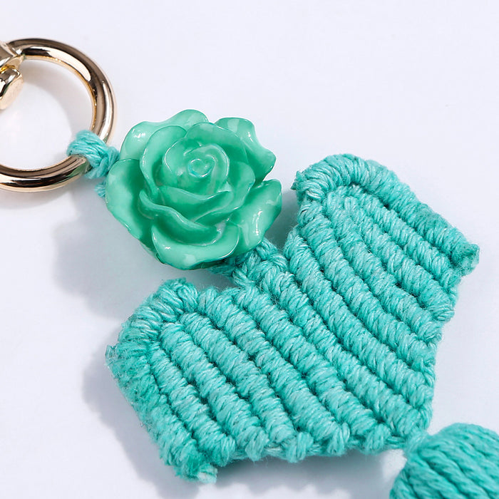 Jewelry WholesaleWholesale braided knot hand-woven flower tassel keychain JDC-KC-JM017 Keychains 杰米 %variant_option1% %variant_option2% %variant_option3%  Factory Price JoyasDeChina Joyas De China