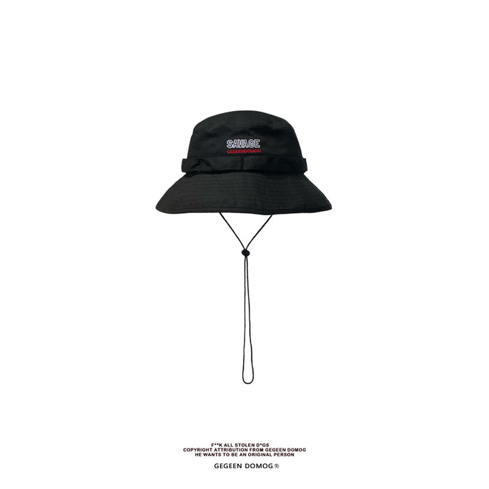 Wholesale street big brim functional fisherman hat windproof drawstring MOQ≥2 JDC-FH-DMG001