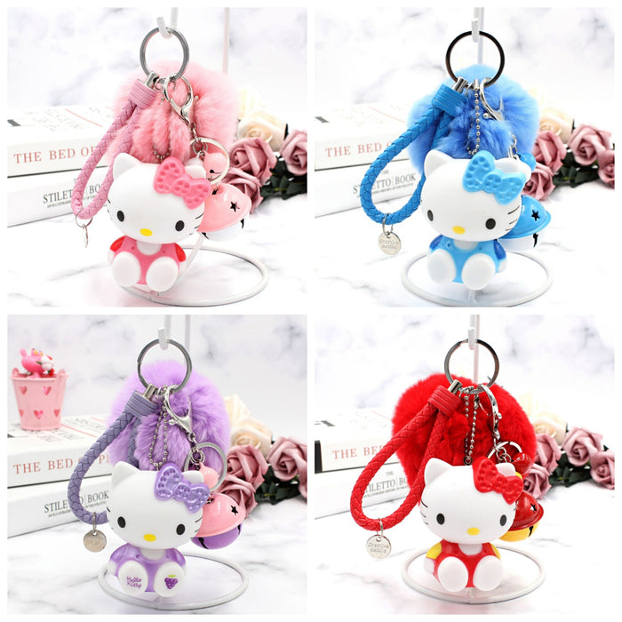 Wholesale cartoon furball cute pendant keychain MOQ≥2 （M) JDC-KC-GHui002