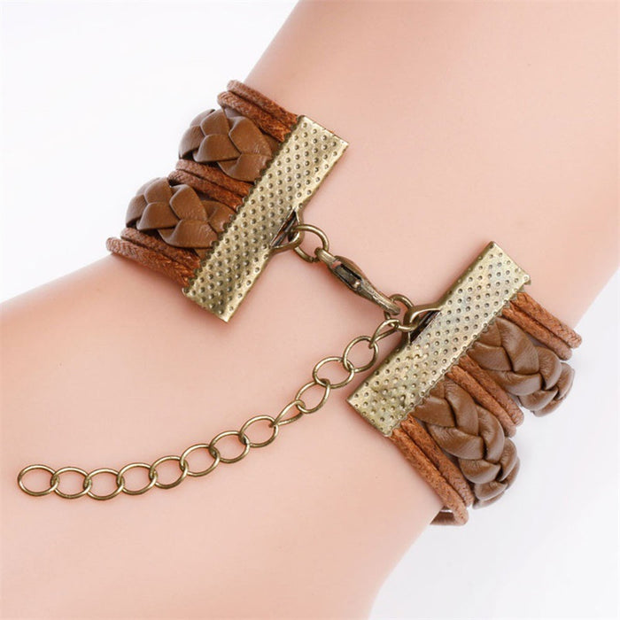 Jewelry WholesaleWholesale Vintage Letter Butterfly Multilayer Combination Bracelet Father's Day JDC-BT-NH014 Bracelet 柠和 %variant_option1% %variant_option2% %variant_option3%  Factory Price JoyasDeChina Joyas De China