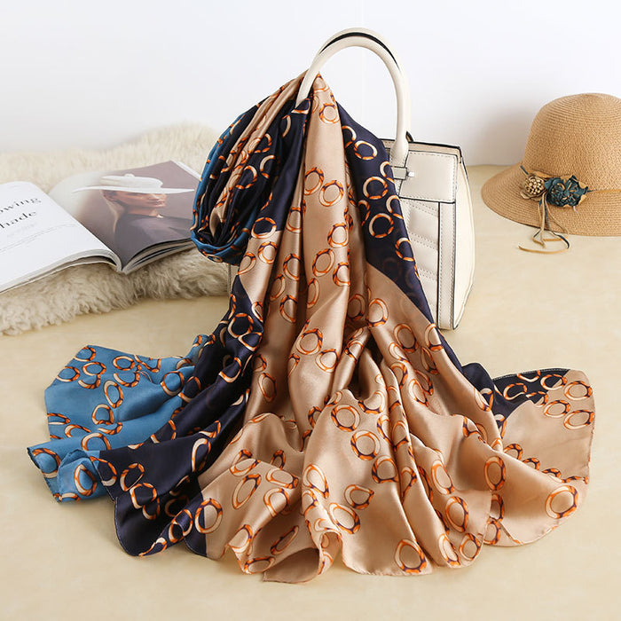 Wholesale Silk Scarf Yourou Yarn Travel Sunscreen Shawl MOQ≥2 JDC-SS-SiYa002