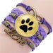 Jewelry WholesaleWholesale Cat and Dog Footprints Time Gemstone Multilayer Braided Bracelet JDC-BT-NH013 Bracelet 柠和 %variant_option1% %variant_option2% %variant_option3%  Factory Price JoyasDeChina Joyas De China