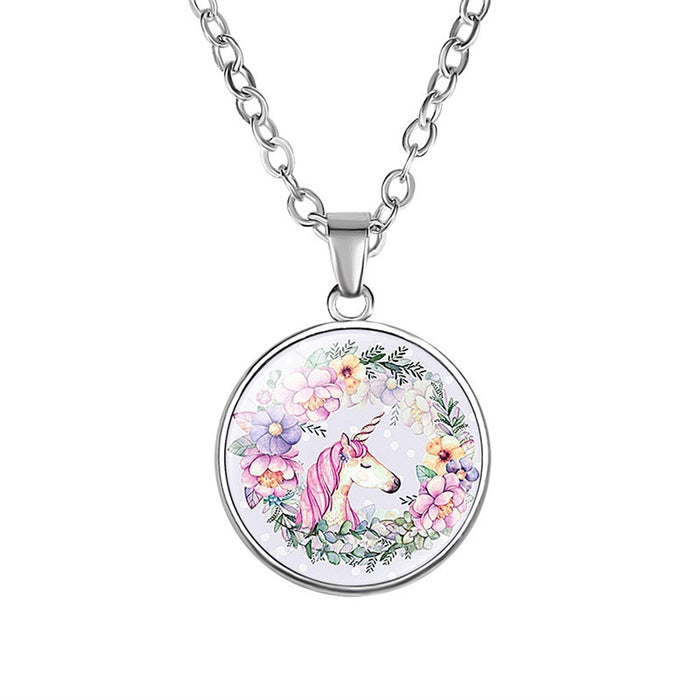 Jewelry WholesaleWholesale cartoon watercolor necklace crystal glass pendant JDC-NE-NH001 Necklaces 柠和 %variant_option1% %variant_option2% %variant_option3%  Factory Price JoyasDeChina Joyas De China