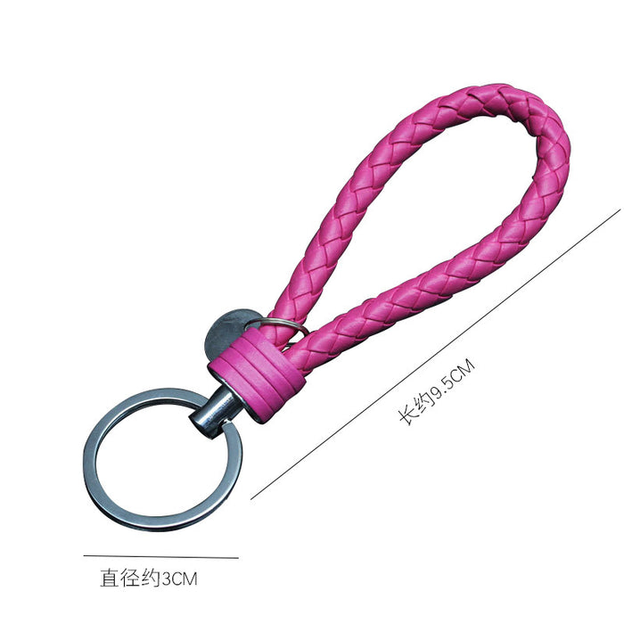 Jewelry WholesaleWholesale Alloy Tungsten Steel Leather Rope Braided Lanyard Keychain JDC-KC-JFang006 Keychains 九方 %variant_option1% %variant_option2% %variant_option3%  Factory Price JoyasDeChina Joyas De China