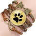 Jewelry WholesaleWholesale Cat and Dog Footprints Time Gemstone Multilayer Braided Bracelet JDC-BT-NH013 Bracelet 柠和 %variant_option1% %variant_option2% %variant_option3%  Factory Price JoyasDeChina Joyas De China