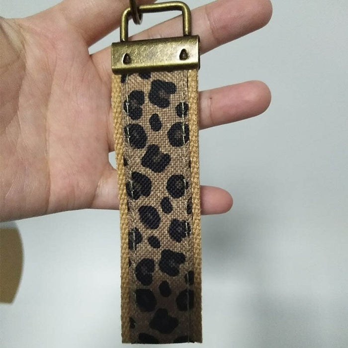 Wholesale Leopard Print Lanyard  Keychain MOQ≥5 JDC-KC-DME001