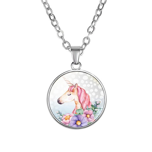 Jewelry WholesaleWholesale cartoon watercolor necklace crystal glass pendant JDC-NE-NH001 Necklaces 柠和 %variant_option1% %variant_option2% %variant_option3%  Factory Price JoyasDeChina Joyas De China