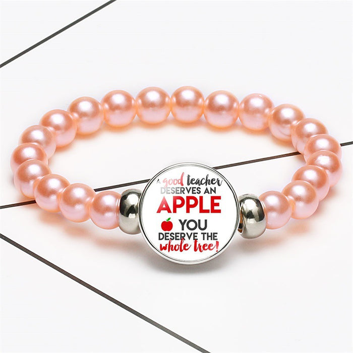 Jewelry WholesaleWholesale creative fashion gift for teachers apple pattern bracelet JDC-BT-NH012 Bracelet 柠和 %variant_option1% %variant_option2% %variant_option3%  Factory Price JoyasDeChina Joyas De China