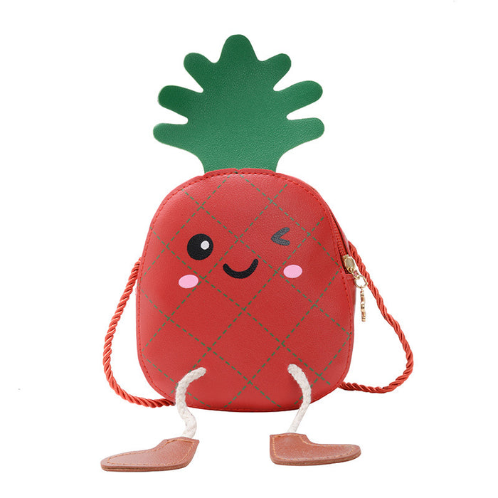 Jewelry WholesaleWholesale Kids Bag Cartoon PU Leather Pineapple Crossbody Shoulder Bag JDC-SD-YouW002 Shoulder Bags 尤文 %variant_option1% %variant_option2% %variant_option3%  Factory Price JoyasDeChina Joyas De China