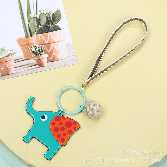 Wholesale cartoon animal acrylic key ring phone case DIY pendant MOQ≥3 JDC-KC-WYan007