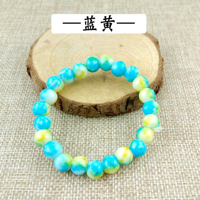 Wholesale Imitation Agate Glass Bracelet MOQ≥2 JDC-BT-RunQ001