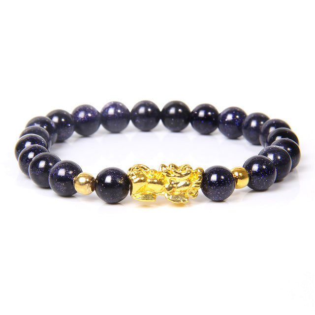 Wholesale Natural Tiger Eye Stone Six Words Proverbs Stone Bead Bracelet JDC-BT-YinY007