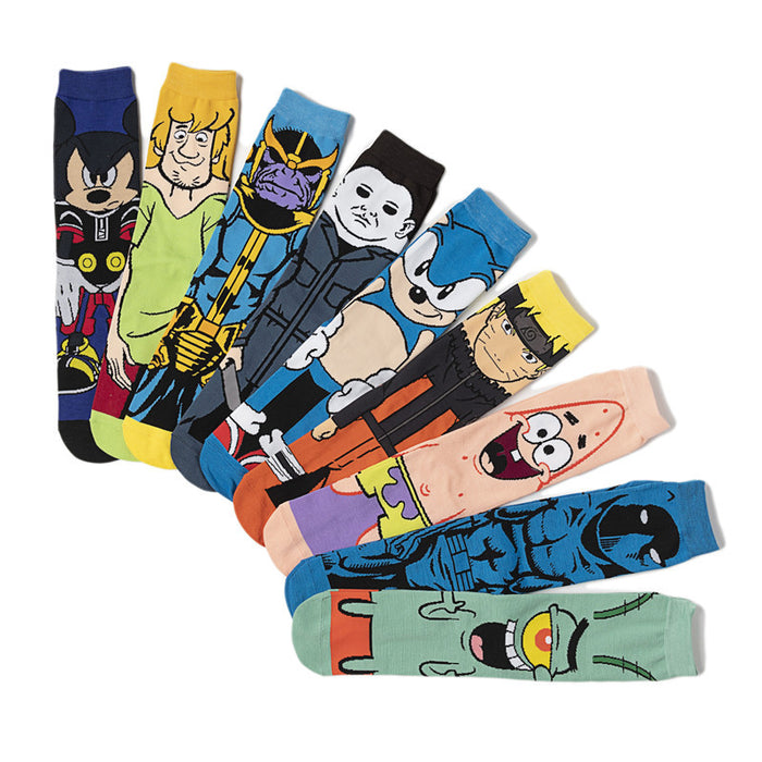 Wholesale socks fabric cartoon character skateboard socks trend (M) JDC-SK-HuiHe011