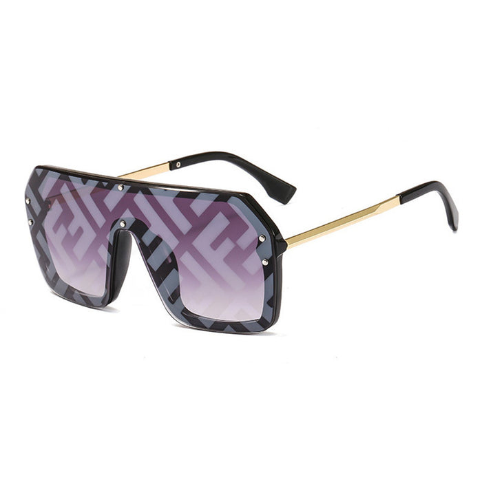 Wholesale Metal Half Frame Women Letter F Watermark Sunglasses JDC-SG-YinB009