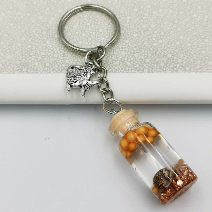 Jewelry WholesaleWholesale marine biological shell wish bottle keychain MOQ≥2 JDC-KC-QiShi021 Keychains 奇释 %variant_option1% %variant_option2% %variant_option3%  Factory Price JoyasDeChina Joyas De China