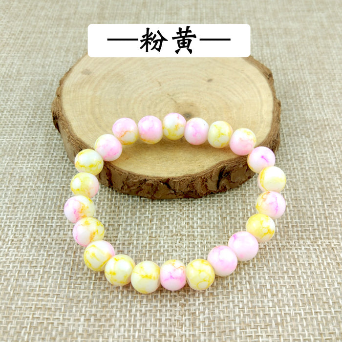 Wholesale Imitation Agate Glass Bracelet MOQ≥2 JDC-BT-RunQ001