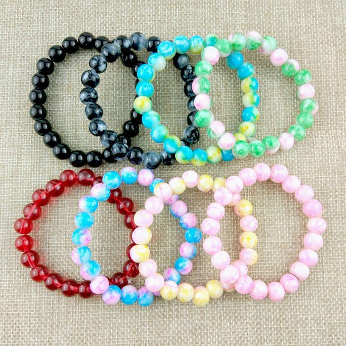 Wholesale Imitation Agate Glass Bracelet MOQ≥2 JDC-BT-RunQ001