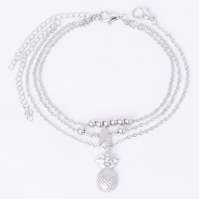 Jewelry WholesaleWholesale multilayer round brand Anklets JDC-AS-YeB016 Anklet 烨贝 %variant_option1% %variant_option2% %variant_option3%  Factory Price JoyasDeChina Joyas De China