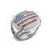 Jewelry WholesaleWholesale American Flag Independence Day Diamond Metal Ring JDC-RS-RongY001 Rings 荣钰 %variant_option1% %variant_option2% %variant_option3%  Factory Price JoyasDeChina Joyas De China