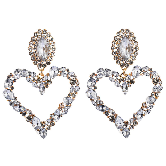 Jewelry WholesaleWholesale Heart Shaped Alloy Set Fancy Diamond Vintage Earrings JDC-ES-Hemin008 Earrings 和鸣 %variant_option1% %variant_option2% %variant_option3%  Factory Price JoyasDeChina Joyas De China