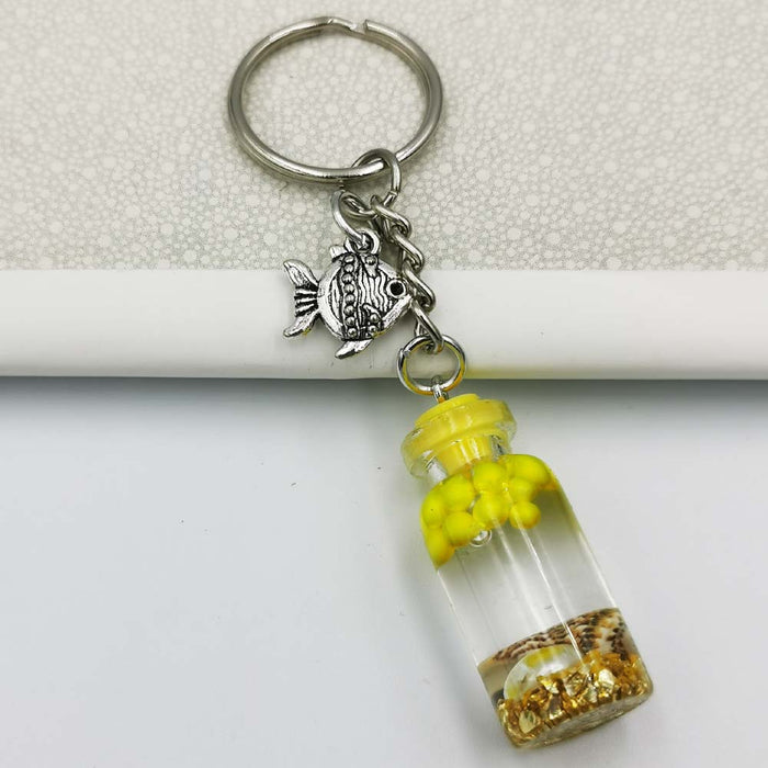 Jewelry WholesaleWholesale marine biological shell wish bottle keychain MOQ≥2 JDC-KC-QiShi021 Keychains 奇释 %variant_option1% %variant_option2% %variant_option3%  Factory Price JoyasDeChina Joyas De China