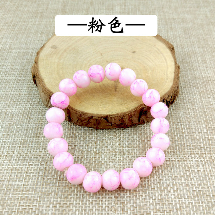 Wholesale Imitation Agate Glass Bracelet MOQ≥2 JDC-BT-RunQ001