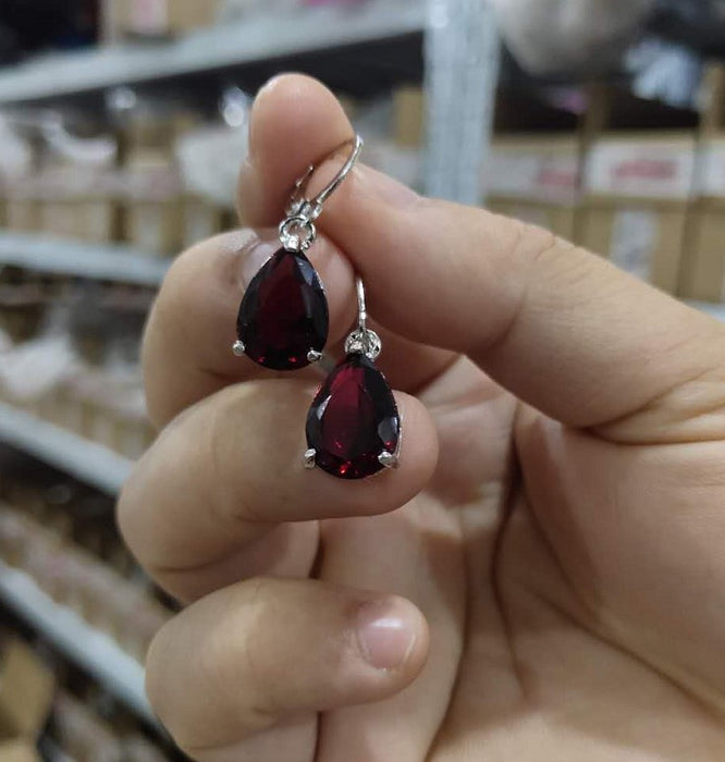 Wholesale Pink Zircon Metal Earrings JDC-ES-RongQ001