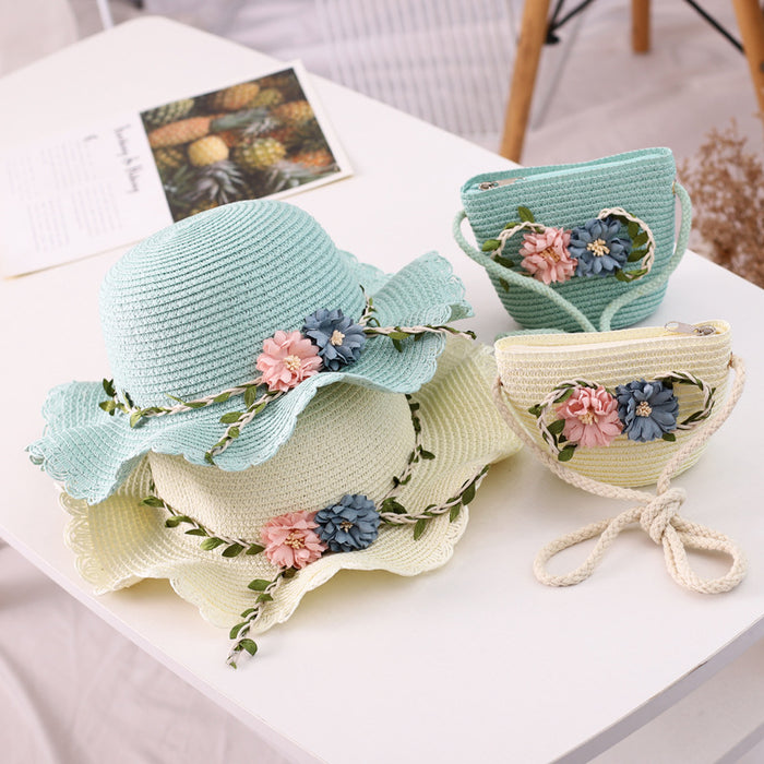 Jewelry WholesaleWholesale Summer Parent-Child Flower Straw Hat Bag JDC-FH-GuoD004 Fashionhat 国冬 %variant_option1% %variant_option2% %variant_option3%  Factory Price JoyasDeChina Joyas De China