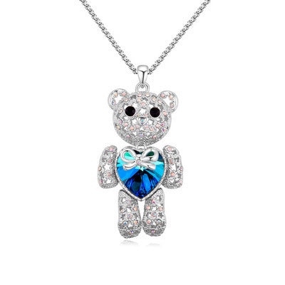 Wholesale alloy cute cartoon crystal sweater chain neck trimming high -end JDC-NE-Shiyi001