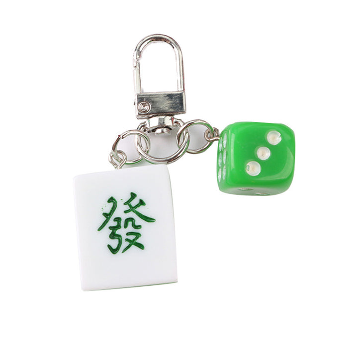 Wholesale Keychains Resin Metal Cute Creative Mahjong MOQ≥2 JDC-KC-YiHan040