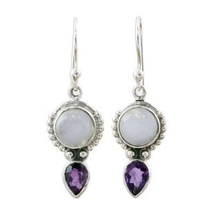 Wholesale Handmade S925 Thai Silver Plated Moonstone Earrings JDC-ES-Chenyou001