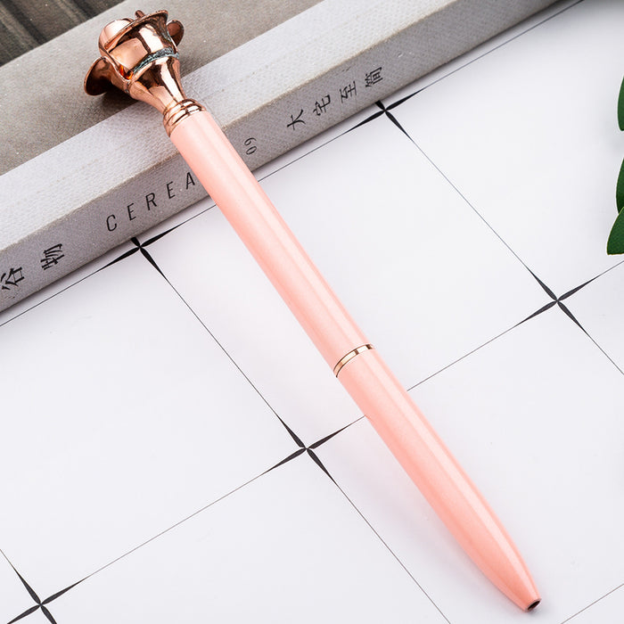 Wholesale Rose Metal Ballpoint Pen MOQ≥2 JDC-BP-Huah072