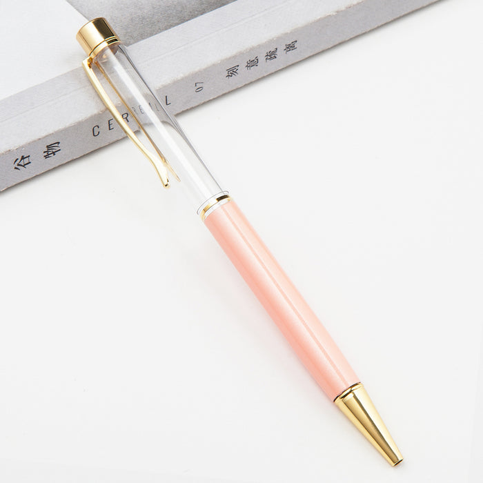 Wholesale DIY Empty Pipe Filling Oil Metal Ballpoint Pen JDC-BP-HongD014