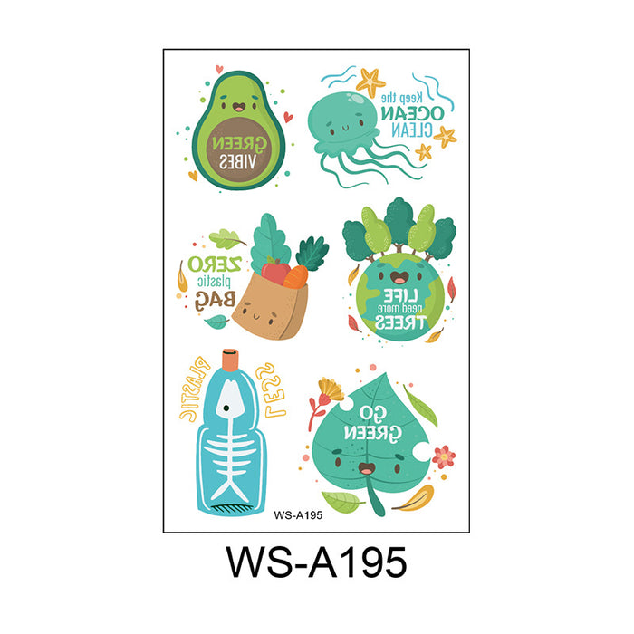 Jewelry WholesaleWholesale World Environmental Day Waterproof Tattoo Stickers JDC-TS-XLM001 Sticker 星里美 %variant_option1% %variant_option2% %variant_option3%  Factory Price JoyasDeChina Joyas De China