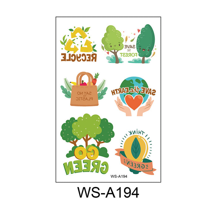 Jewelry WholesaleWholesale World Environmental Day Waterproof Tattoo Stickers JDC-TS-XLM001 Sticker 星里美 %variant_option1% %variant_option2% %variant_option3%  Factory Price JoyasDeChina Joyas De China