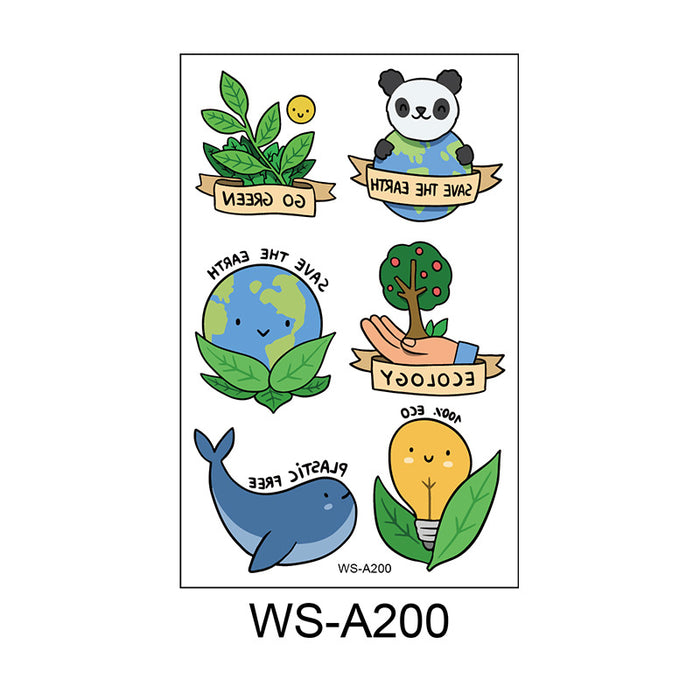 Jewelry WholesaleWholesale World Environmental Day Waterproof Tattoo Stickers JDC-TS-XLM001 Sticker 星里美 %variant_option1% %variant_option2% %variant_option3%  Factory Price JoyasDeChina Joyas De China