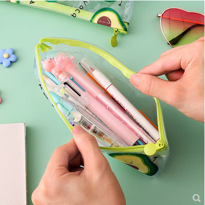 Wholesale Pencil Bag PVC Cute Transparent Stationery Box MOQ≥2 JDC-PB-YUNKE014