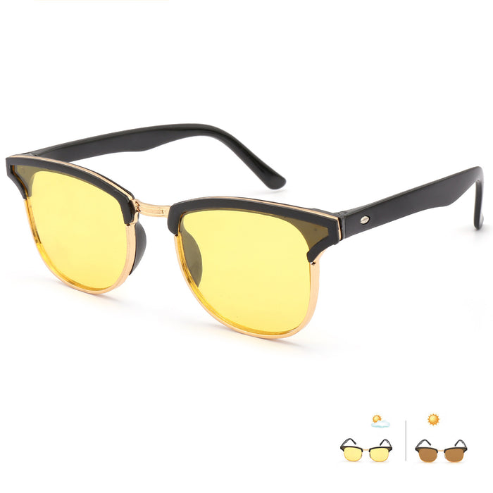 Jewelry WholesaleWholesale color changing lens metal large frame sunglasses JDC-SG-XingY007 Sunglasses 兴业 %variant_option1% %variant_option2% %variant_option3%  Factory Price JoyasDeChina Joyas De China