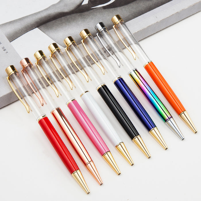 Wholesale DIY Empty Pipe Filling Oil Metal Ballpoint Pen JDC-BP-HongD014