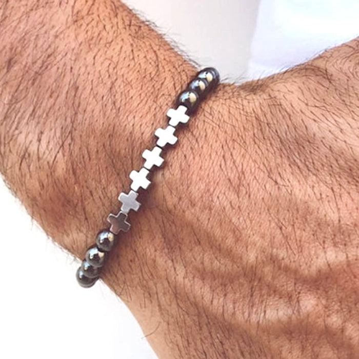 Wholesale Men's Bracelet Stone Hand Beaded Bracelet MOQ≥5 JDC-BT-ManS009