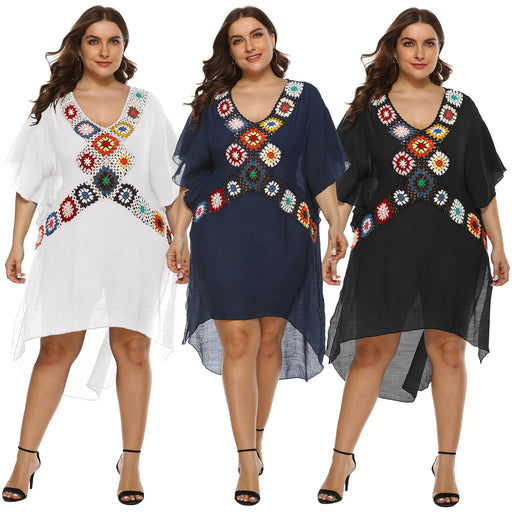 Jewelry WholesaleWholesale Plus Size Polyester Sunscreen Beach Cover Up JDC-BCU-Yimei001 Swimwear 艺美 %variant_option1% %variant_option2% %variant_option3%  Factory Price JoyasDeChina Joyas De China