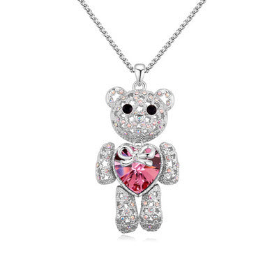 Wholesale alloy cute cartoon crystal sweater chain neck trimming high -end JDC-NE-Shiyi001